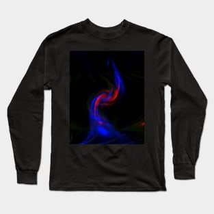 Digital collage and special processing. Source of energy. Sci-fi. Green, red and blue. Single S. Long Sleeve T-Shirt